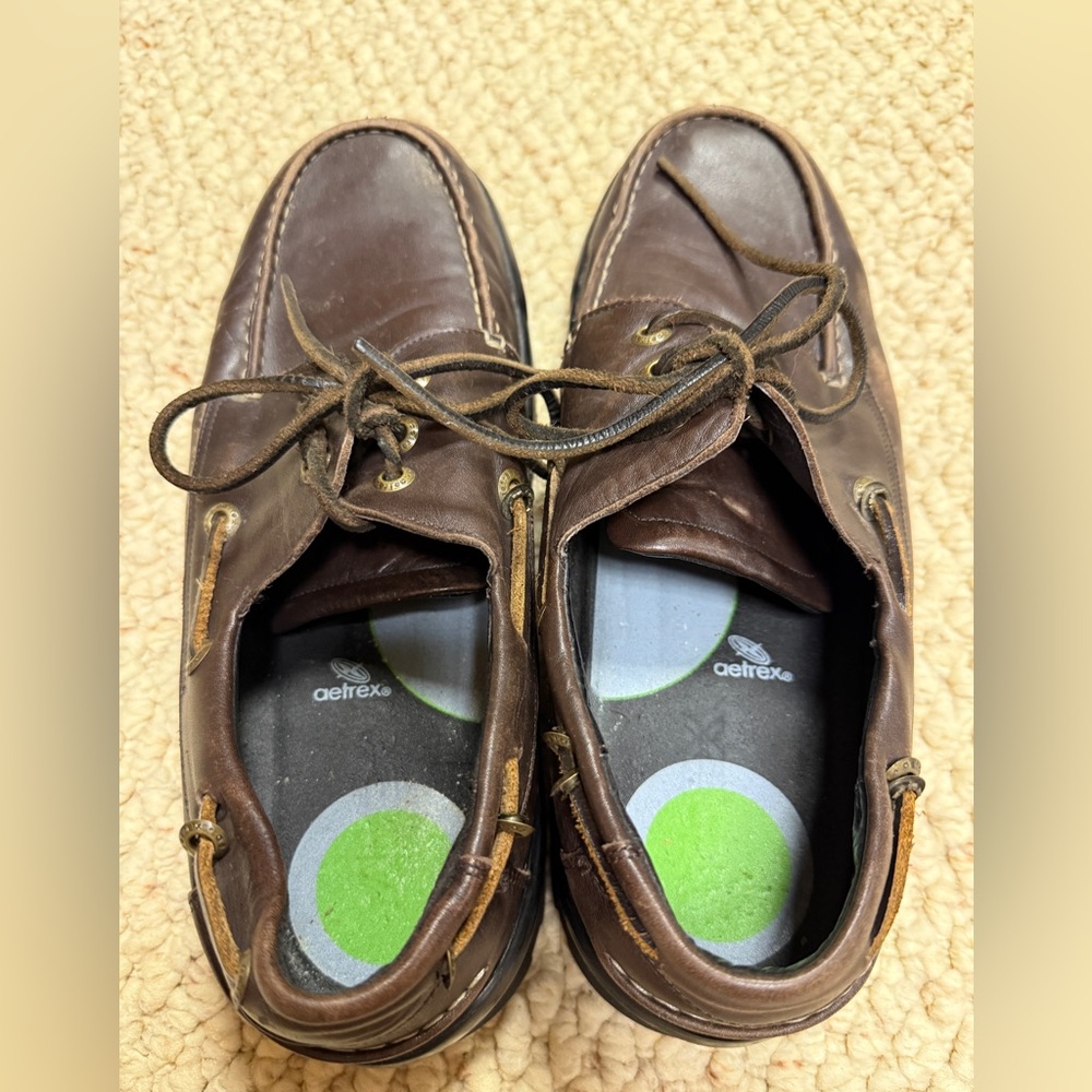 Aetrex Men's Dark Brown Boat Shoes